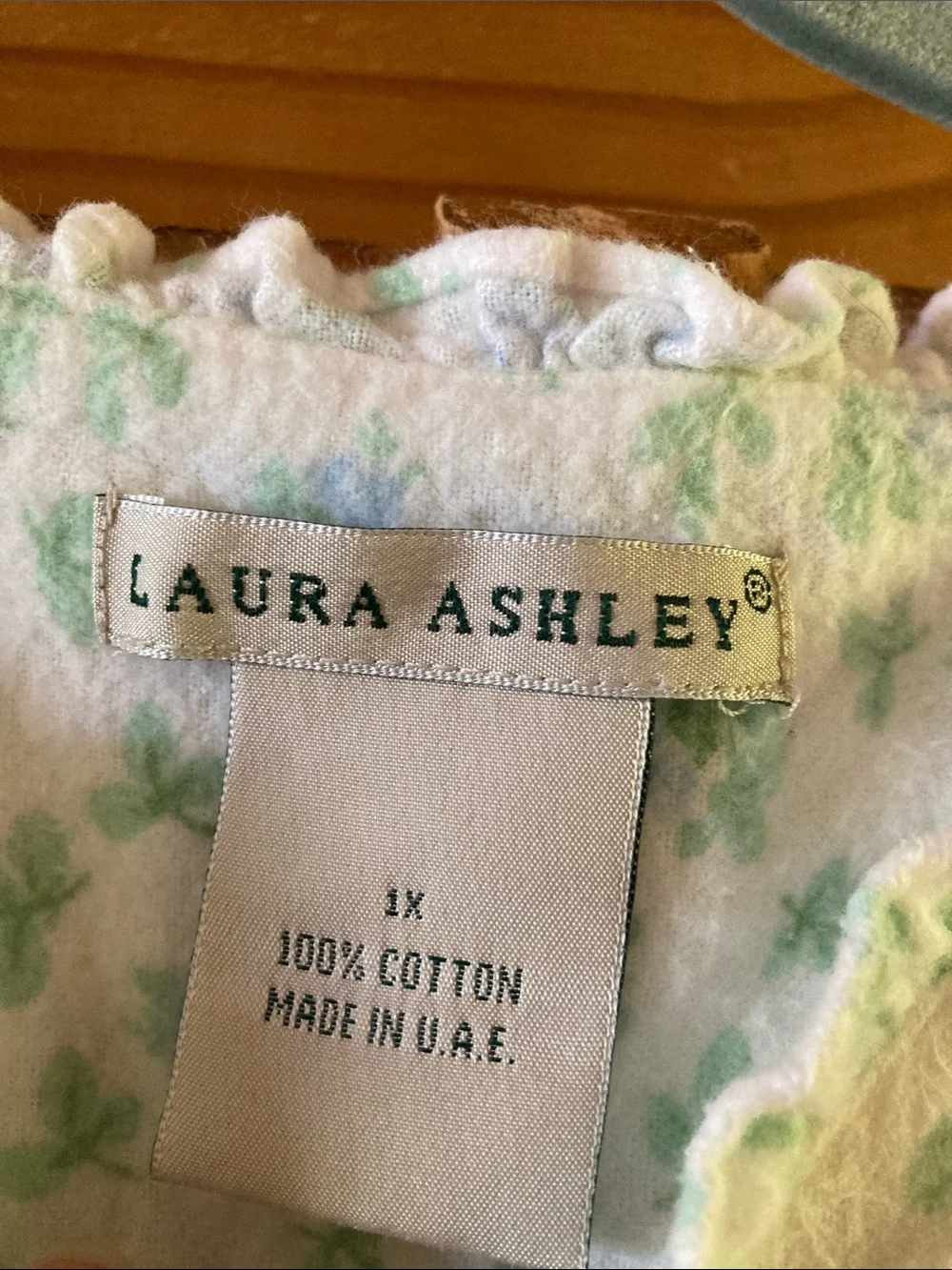 Laura Ashley Green Floral Cotton Nightgown